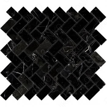 decorative-herringbone-black-marble-mosaics-305-x-305-cm