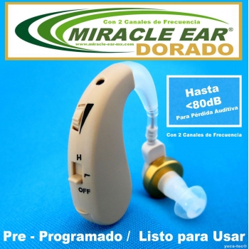 MIRACLE EAR® DORADO Aparato Auditivo Con 2 Canales de Frecuencia
