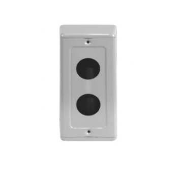 caja-metalica-2-orificios-para-boton-de-25mm-hanyoung
