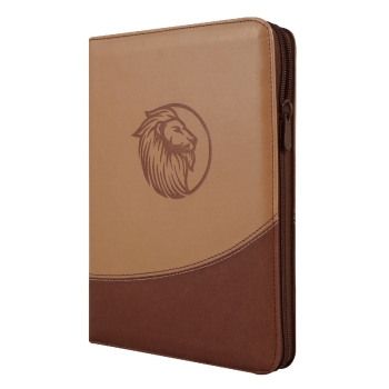 Biblia RVR60 Letra Gigante Beige Café Leon Indice Cierre