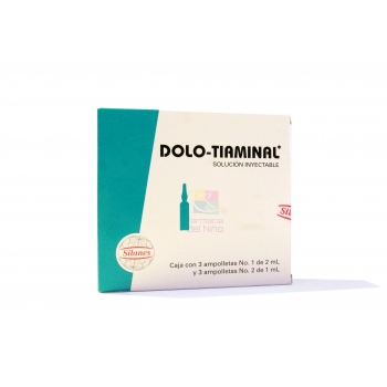 DOLO-TIAMINAL SOLUCION INYECTABLE ( vitaminas / tiamina / piridoxina / hidrocobalamina / metamizol sodico ) C / 3 AMPOLLETAS