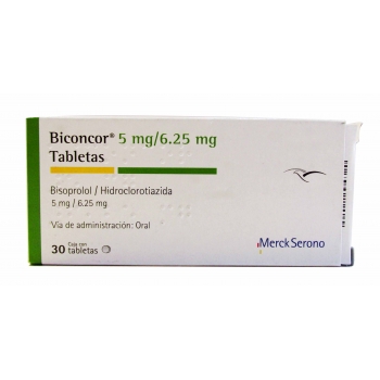 BICONCOR (Bisopropol / hydrochlorothiazide) tablets 5mg / 6.25mg 30 tablets