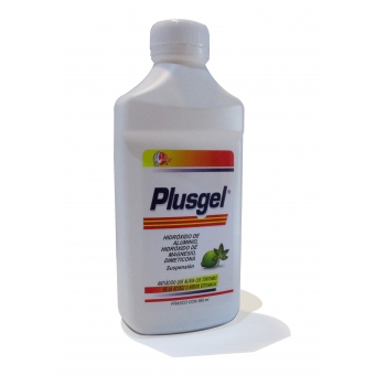 PLUSGEL (Hidróxido de aluminio/Hidróxido de magnesio/Dimeticona) suspensión 360ml *No se envía fuera de México*