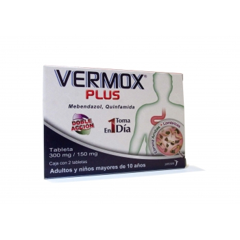 VERMOX  PLUS 300/150 MG 2 TABS