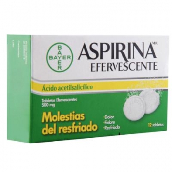 ASPIRIN EFFERVESCENT 12 TABS 500 MG