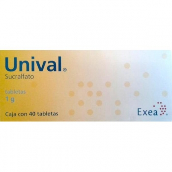 UNIVAL (sucralfato) 40 TABS 1GR