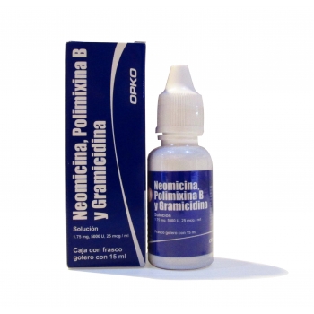 NEOMICINA, POLIMIXINA B y GRAMICIDINA SOLUCIÓN OFTÁLMICA 15 ML