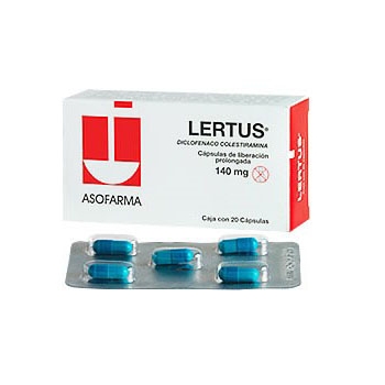 LERTUS (DICLOFENACO) 20 CAPS 140MG