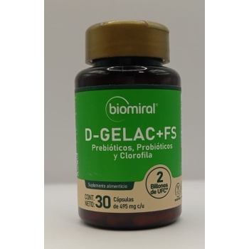 D-GELAC+FS (FIBRA/LACTOBACILOS/CLOROFILA) 30 CAPSULAS