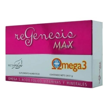 REGENESIS MAX (OEMGA 3, ACIDO FOLICO, VITAMINAS Y MINERALES) 29.51G  30 CAPSULES