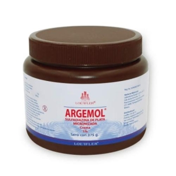 ARGEMOL (SULFADIAZINA DE PLATA) 375G TARRO CON CREMA