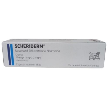 SCHERIDERM  (ISOCONAZOLE, DIFLUCORTOLONE, NEOMYCINE) 15G CREAM