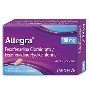 ALLEGRA (FEXOFENADINA) 180MG 10 TABLETAS