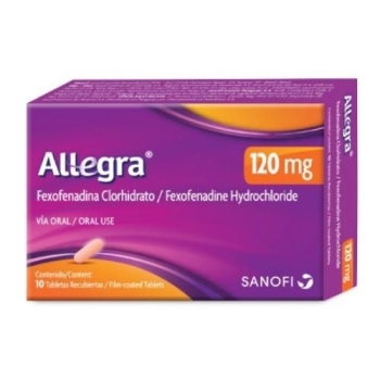 ALLEGRA (FEXOFENADINA) 120MG 10 TABLETAS