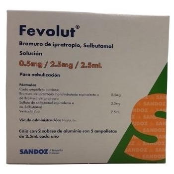 FEVOLUT (IPRATROPE BROMIDE, SALBUTAMOL) 0.5MG/2.5MG 2 ENVELOPES