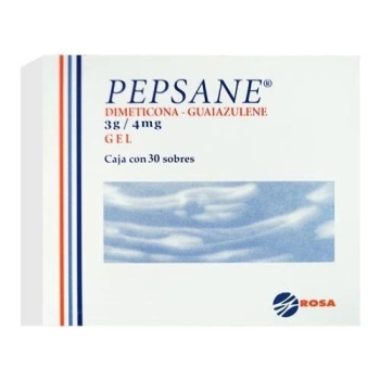 PEPSANE (DIMETICONA, GUAIAZULENE) 3G/4MG 30 SOBRES CON 10G DE GEL