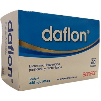 DAFLON (PURIFIED GODSMINE AND MICRONIZED HESPERIDINE) 450MG/50MG 60 TABLETS