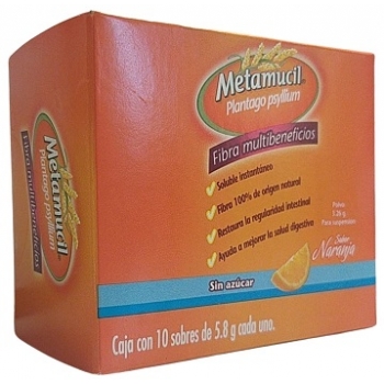 METAMUCIL (PLANTAGO PSYLLIUM) 5.8G BOX WITH 10 ENVELOPES