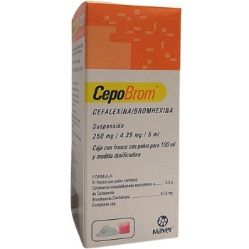 CEPOBROM (CEPHALEXIN / BROMHEXIN) 250MG/4.39MG SUSPENSION