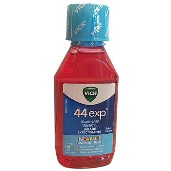 VICK 44 (GUAIFENESINA/DEXTROMETORFANO) 1.33G/0.133G FRASCO CON 120 ML