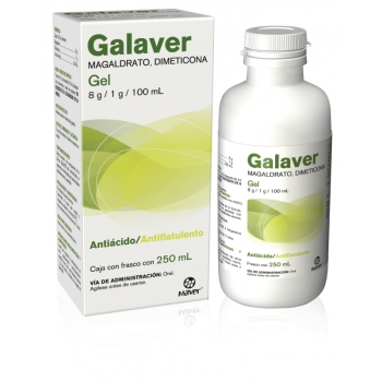 GALAVER (MAGALDRATO, DIMETICONA) 8G/1G FRASCO CON 250 ML.