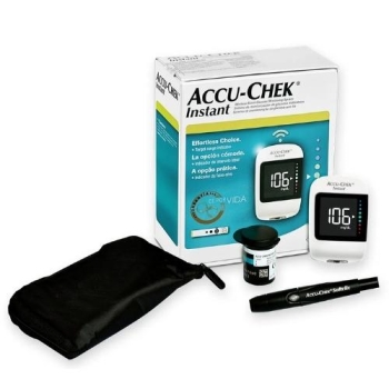 ACCU-CHEK SISTEMA DE MONITORIZACIÓN DE GLUCEMIA INALAMBRICO 1 MEDIDOR, TIRAS ,LANCETAS, DISPOSITIVO DE PUNCION.