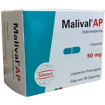 MALIVAL (INDOMETACINA) 28 CAPSULAS 50 MG