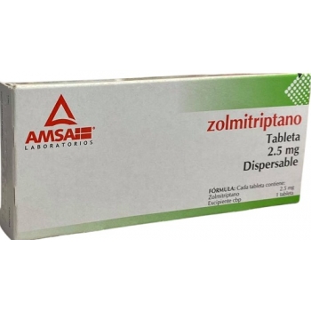 ZOLMITRIPTANO  2.5 MG, 2 TABLETAS