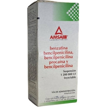 BENZATINA BENCILPENICILINA, BENCILPENICILINA PROCAINA Y BENCILPENICILINA 3 ML