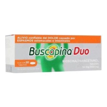 BUSCAPINA DUO (HIOSCINA / PARACETAMOL) 10MG / 500MG 20 TAB