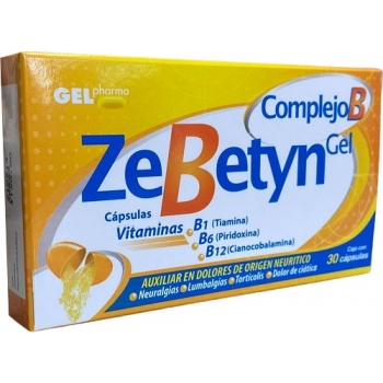 ZeBetyn (TIAMINA,PIRIDOXINA, CIANOCOBALAMINA) 30 CAPSULAS