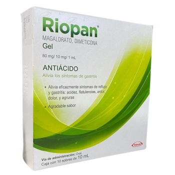 RIOPAN (MAGALDRATE, DIMETICONE) 10 ENVELOPE 10ML