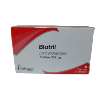 BIOTRIL (ERYTHROMYCIN) 500MG 20TABS