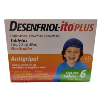 DESENFRIOL-ITO PLUS (CHLORPHENAMINE, PHENYLEPHHRINE, PARACETAMOL) 1 MG, 2.5 MG, 80 MG WITH 6 TAB