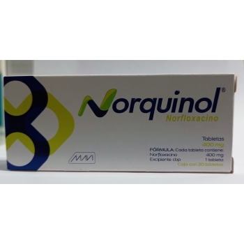 NORQUINOL (NORFLOXACINO) 400MG  20 TABLETAS