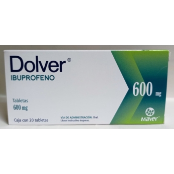 DOLVER 600MG (IBUPROFENO) CON 20 TABLETAS