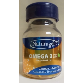 OMEGA 3 1.3G C/U 30 CAPSULAS (NATURAGEL) SABOR LIMON