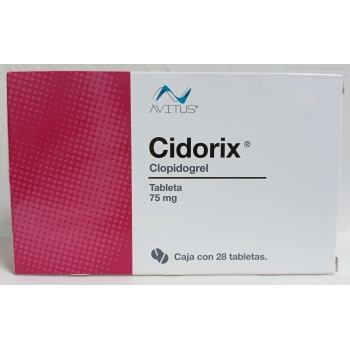 CIDORIX (CLOPIDOGREL) 75MG CON 28 TABLETAS