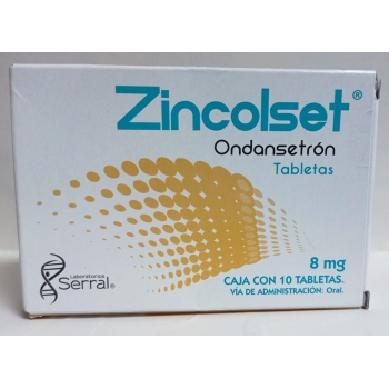 ZINCOLSET (ONDANSETRON) 8MG CON 10 TABLETAS