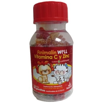 ANIMALIN WELL VITAMIN C AND ZINC WITH 60 GUMMIES