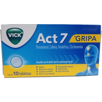 VICK ACT 7 CON 10 TABLETAS