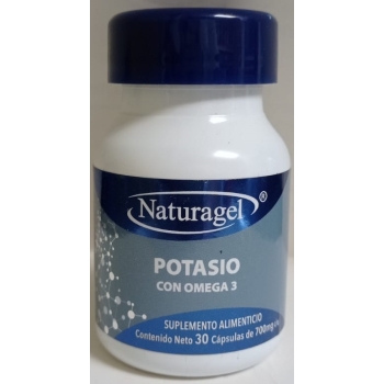 POTASIO CON OMEGA 3 700MG CON 30 CAPSULAS (NATURAGEL)