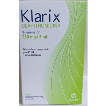 KLARIX (CLARITHROMYCIN) 250MG/5ML SUSPENSION