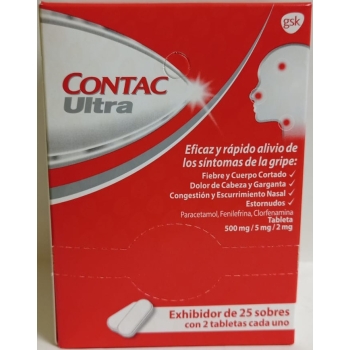 CONTAC ULTRA DISPLAY 25 SACHETS WITH 2 TABLETS