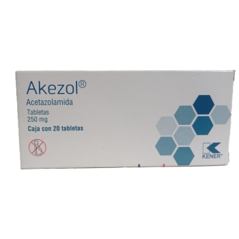 AKEZOL (ACETAZOLAMIDA) 250MG C/20 TABLETAS