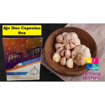 AJO DUO SEX 500MG 2 FRASCOS DE 30 CAPSULAS CADA UNO