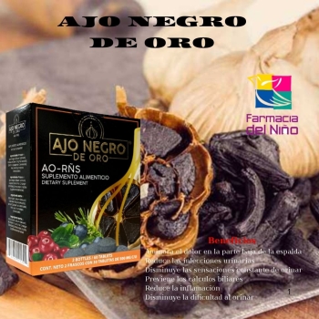 AJO NEGRO DE ORO AO-RNS 2 FRASCOS CON 30 TABLETAS CADA UNO