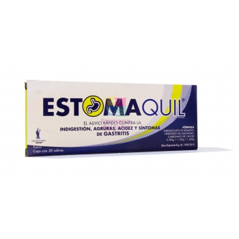 ESTOMAQUIL (BISMUTH, MAGNESIUM, CALCIUM) 20 ENVELOPES