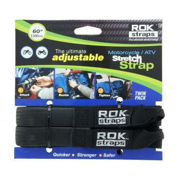 PAQ. 2 CINTAS ROKSTRAPS GRANDES NEGRA LISA