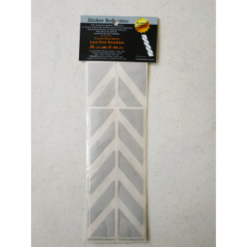 STICKERS REFLECTIVO 25X8 CM PAQ 2 PZAS GRIS
